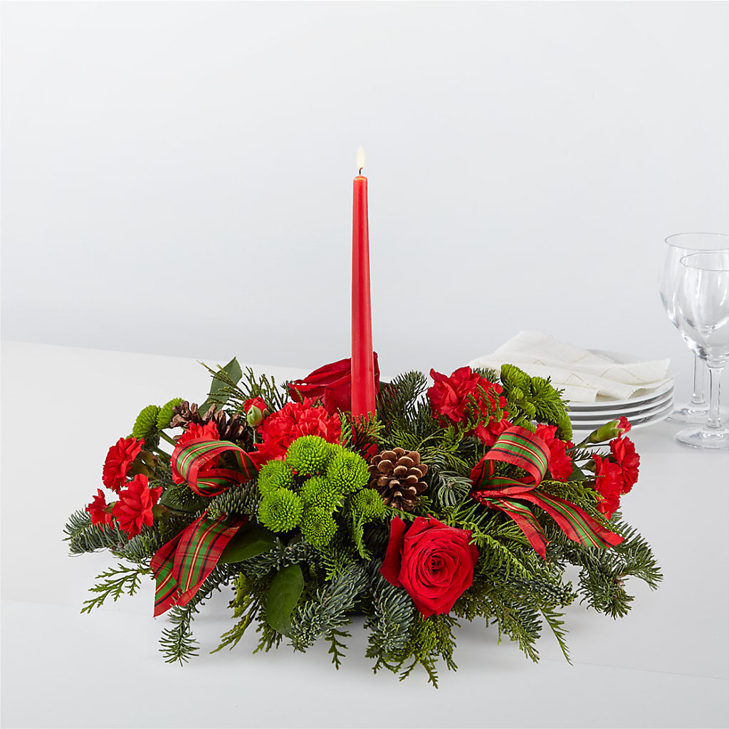 By the Candlelight Centerpiece – Waddington Blooms, Waddington NY