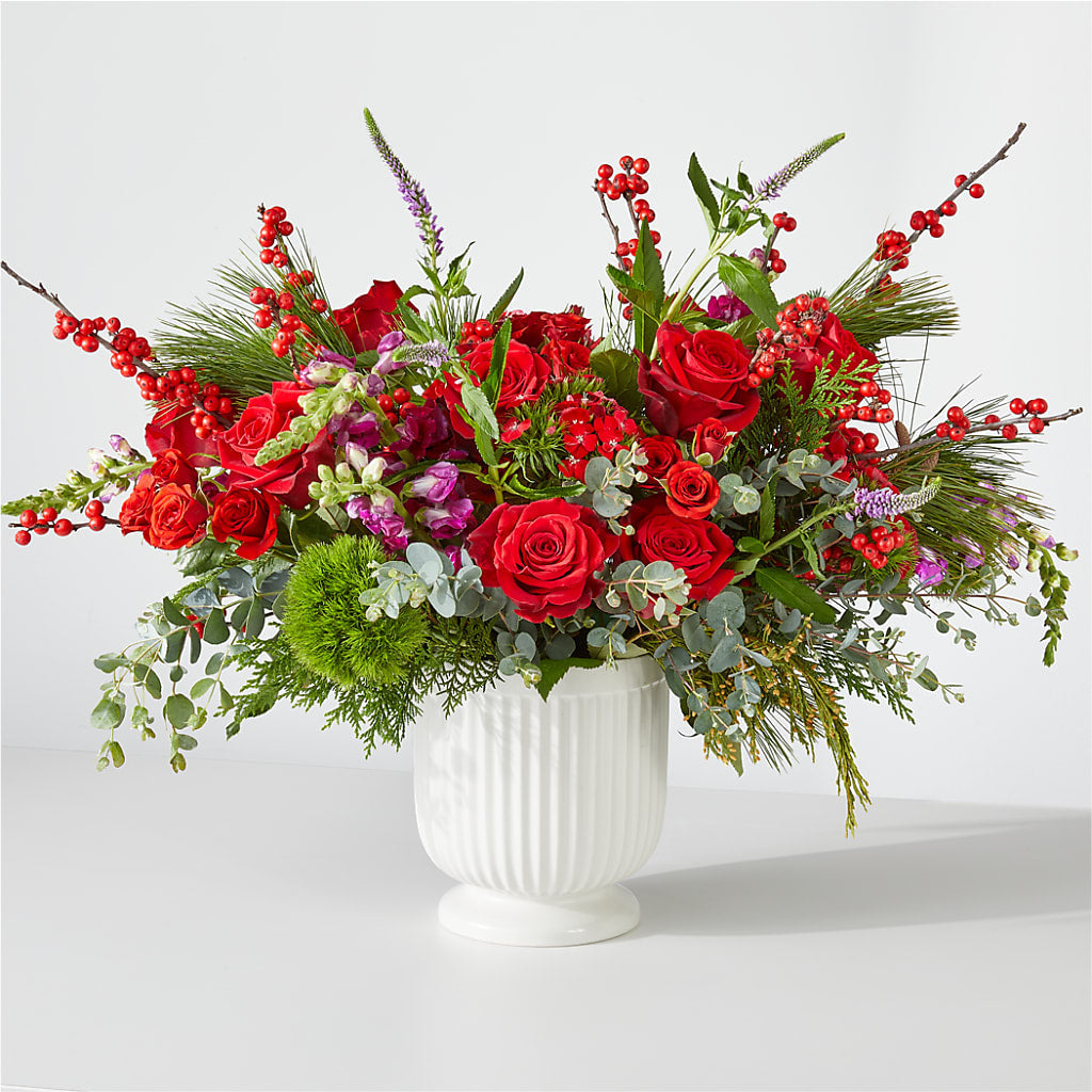Big Red Bow Bouquet – Waddington Blooms, Waddington NY