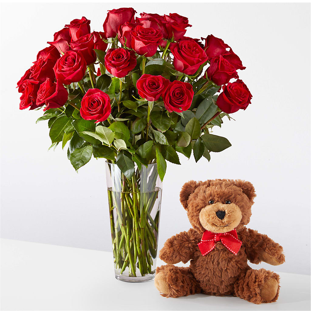 Romantic Long Stem Red Rose Bouquet Bundles – Waddington Blooms, Waddington NY