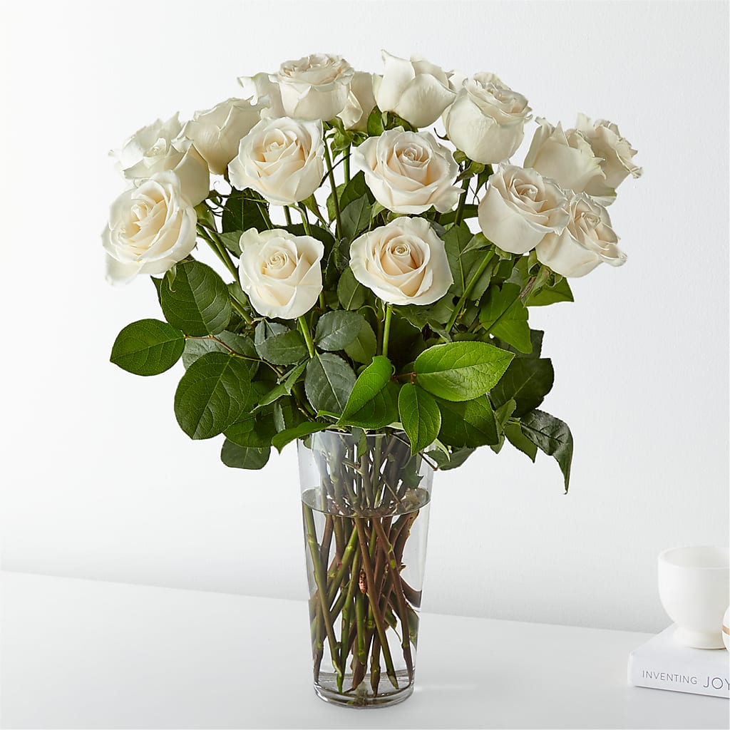 Long Stem White Rose Bouquet – Waddington Blooms, Waddington NY