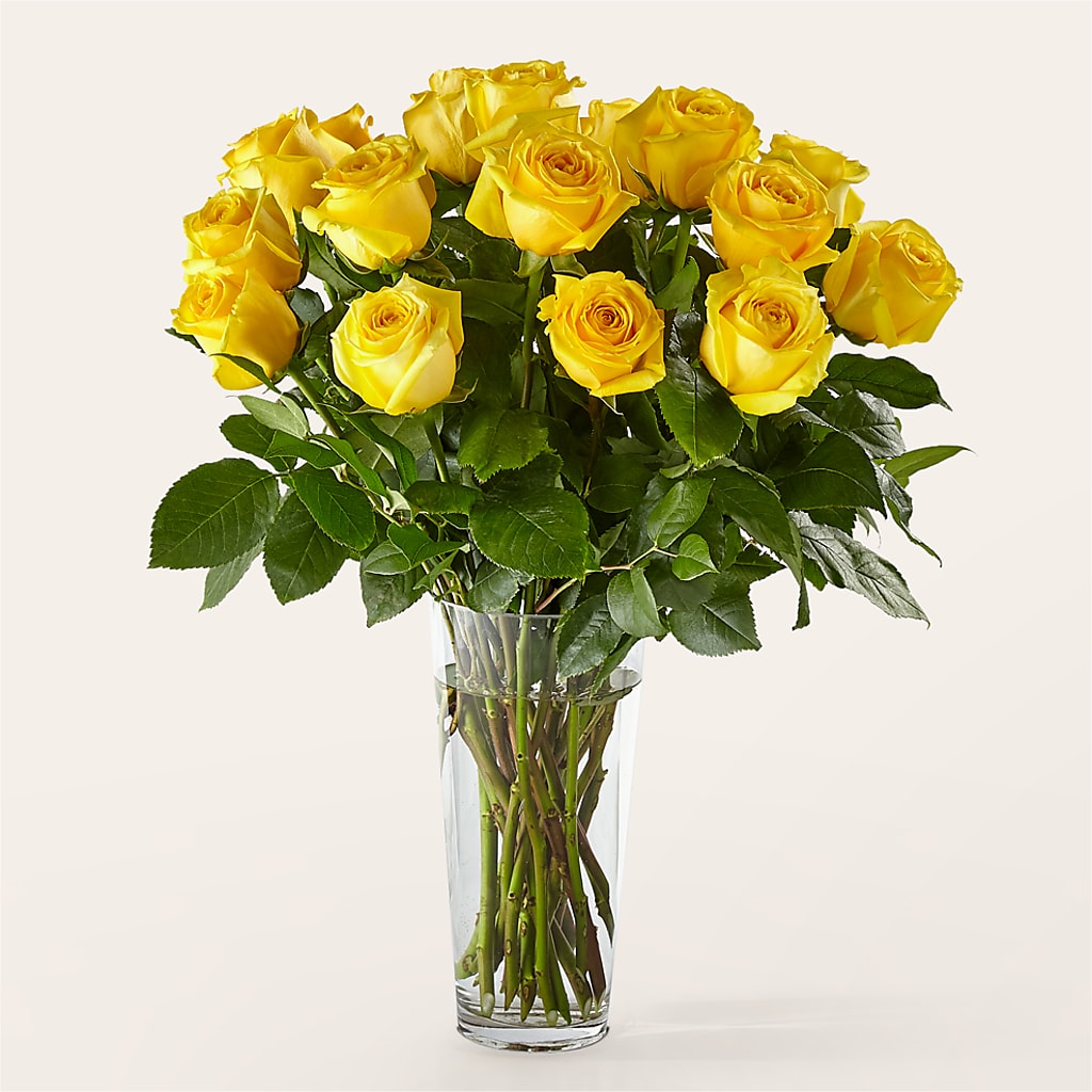 Long Stem Yellow Rose Bouquet – Waddington Blooms, Waddington NY