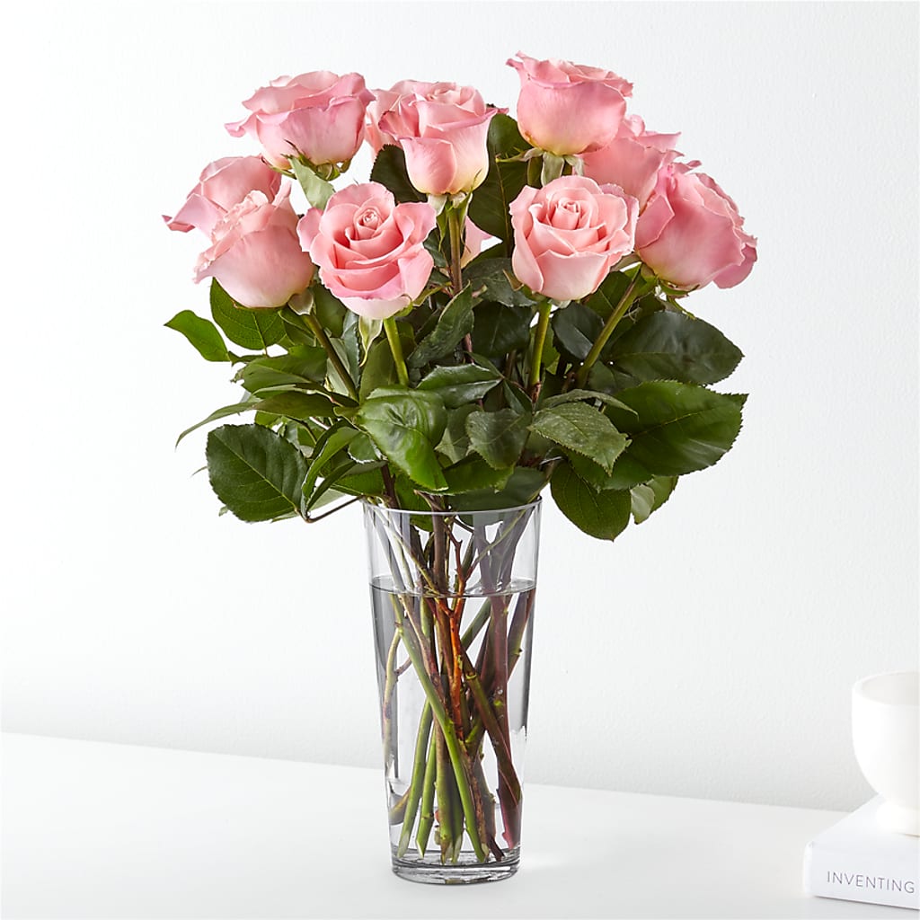 Long Stem Pink Rose Bouquet – Waddington Blooms, Waddington NY