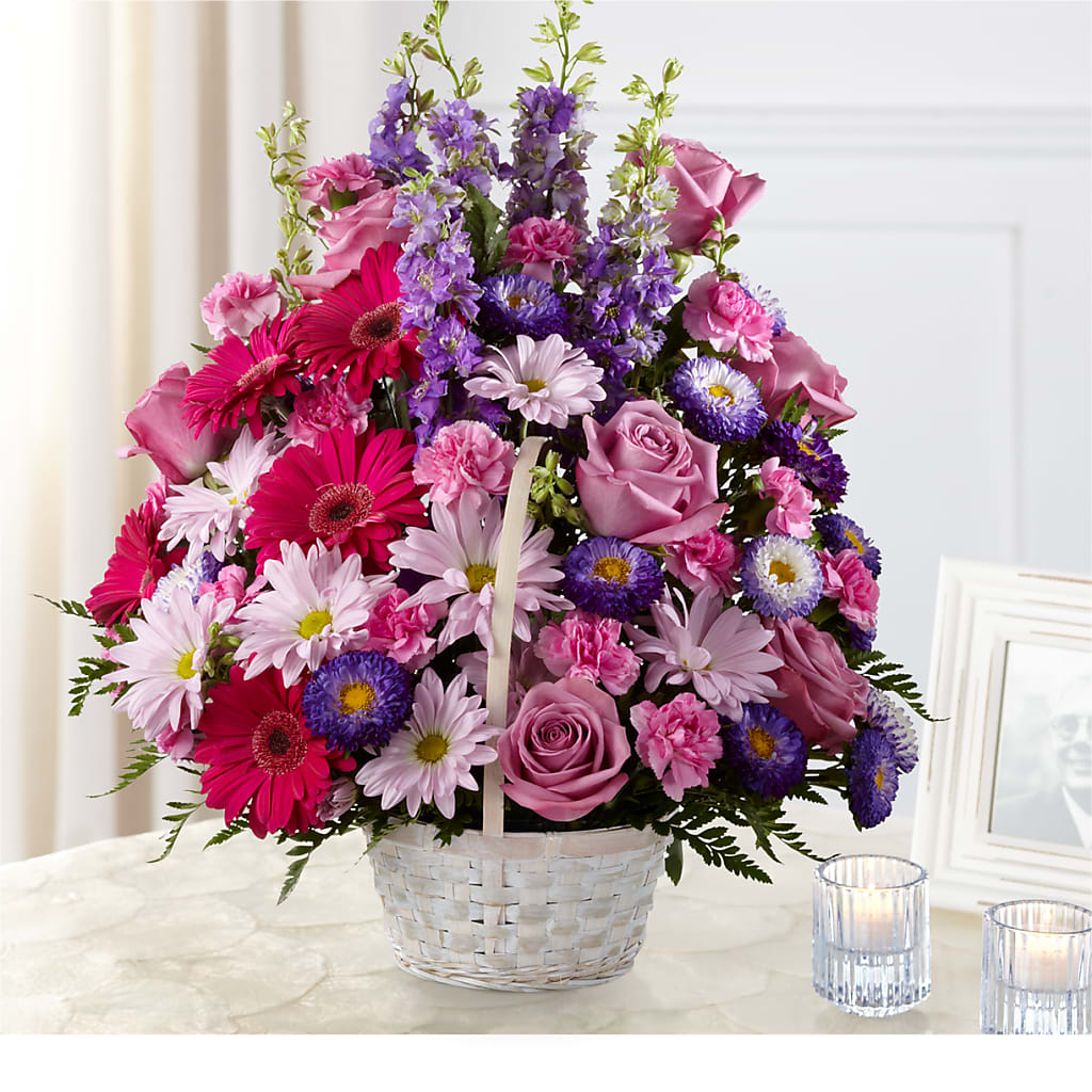 Pastel Peace Basket – Waddington Blooms, Waddington NY