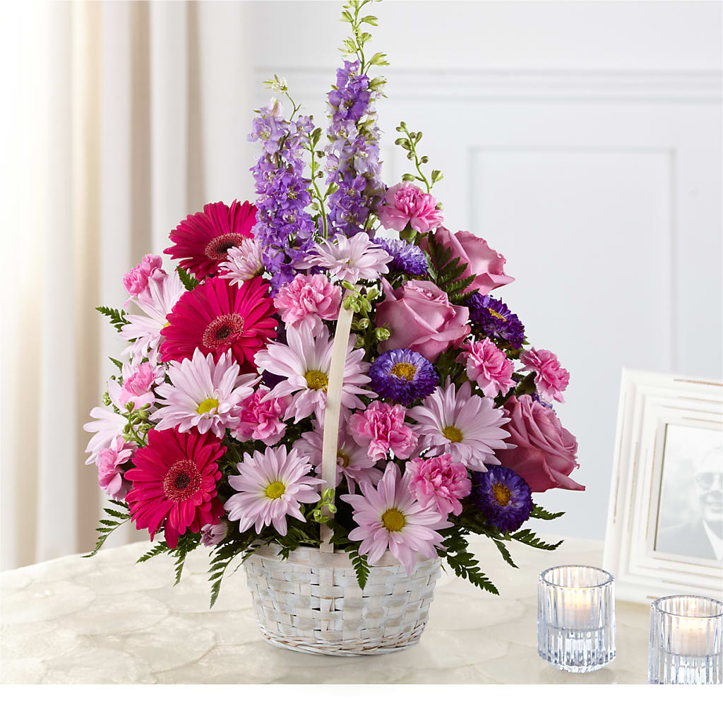 Pastel Peace Basket – Waddington Blooms, Waddington NY