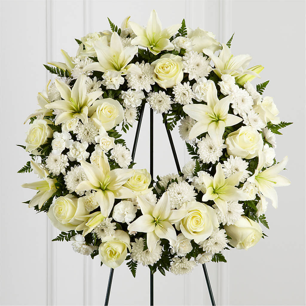 Treasured Tribute Wreath – Waddington Blooms, Waddington NY