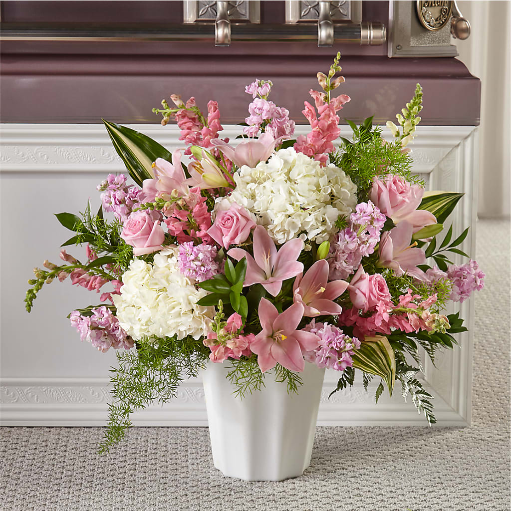 Simply Serene Floor Basket – Waddington Blooms, Waddington NY