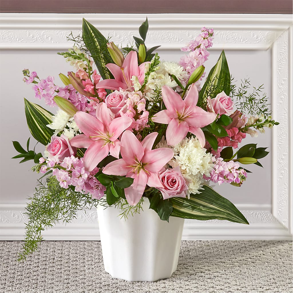 Simply Serene Floor Basket – Waddington Blooms, Waddington NY