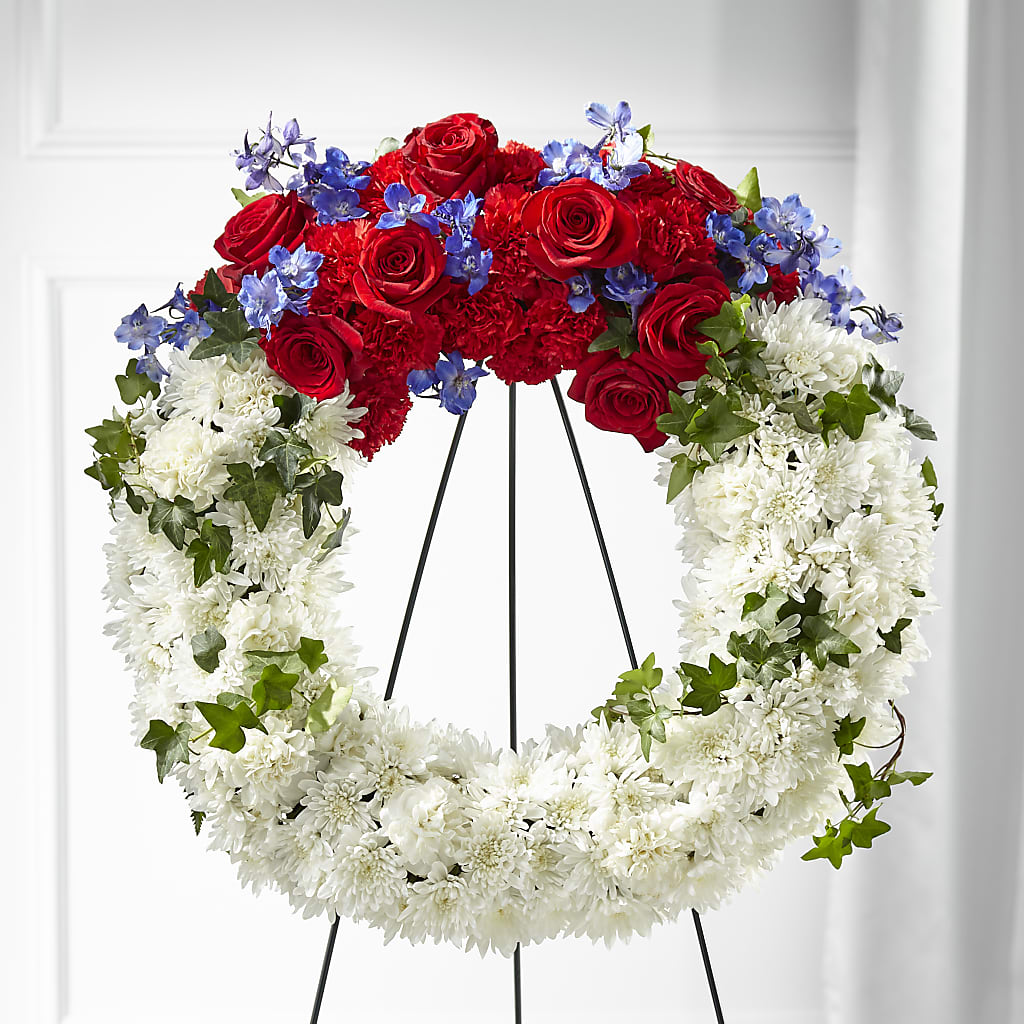 Patriotic Passion Wreath – Waddington Blooms, Waddington NY