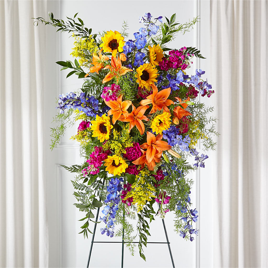 Sunlit Memories Standing Spray (Standard) – Waddington Blooms, Waddington NY