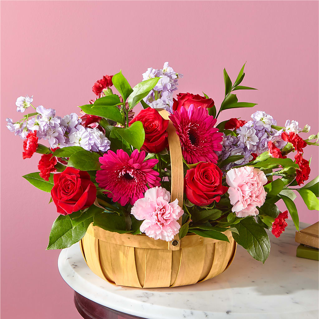 Pink Picnic Basket – Waddington Blooms, Waddington NY