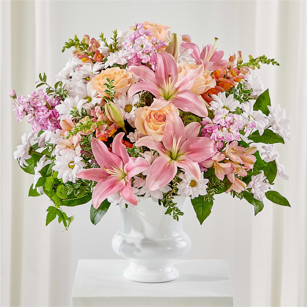 Heartfelt Gesture Urn Arrangement – Waddington Blooms, Waddington NY