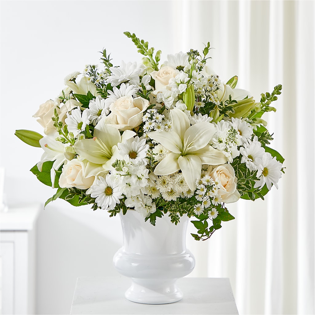 Uplifting Urn Arrangement – Waddington Blooms, Waddington NY