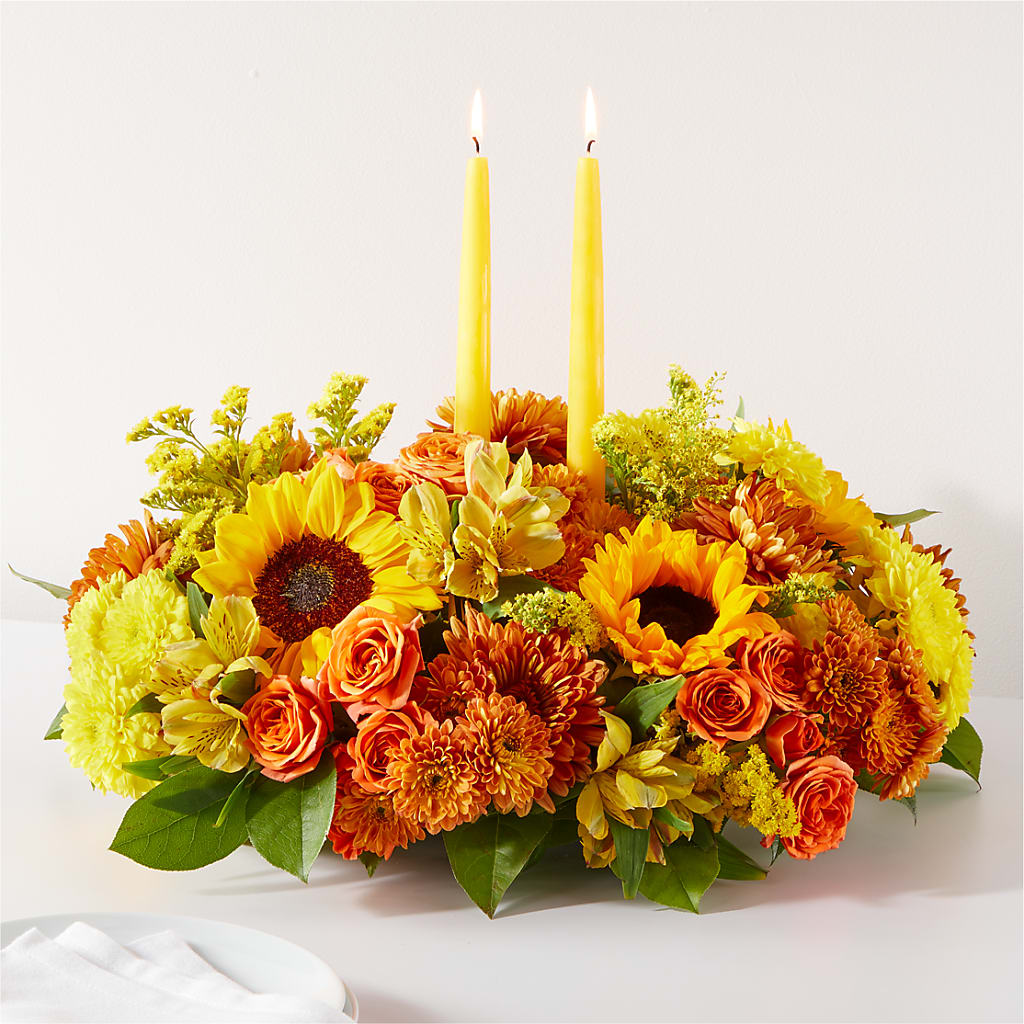 Autumn Harmony Centerpiece – Waddington Blooms, Waddington NY
