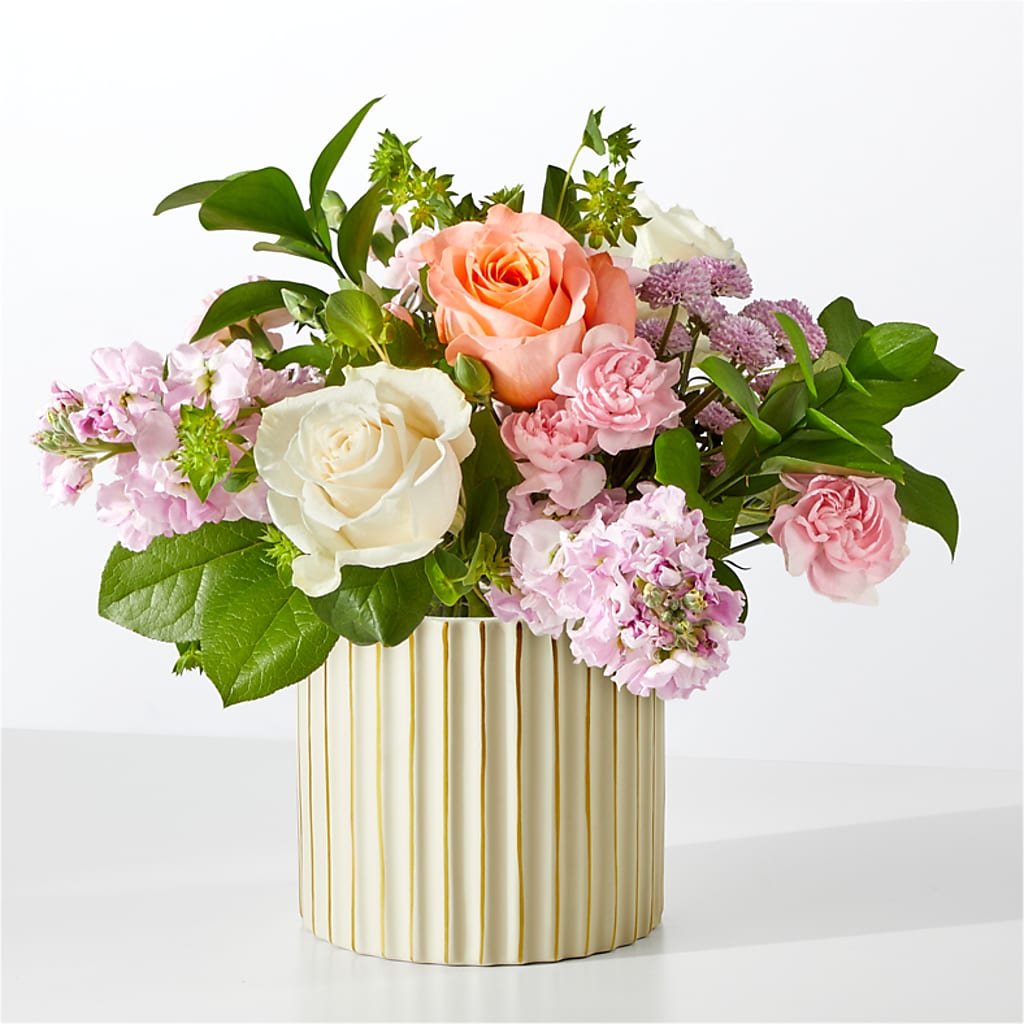 French Market Bouquet with Ivory Vase – Waddington Blooms, Waddington NY
