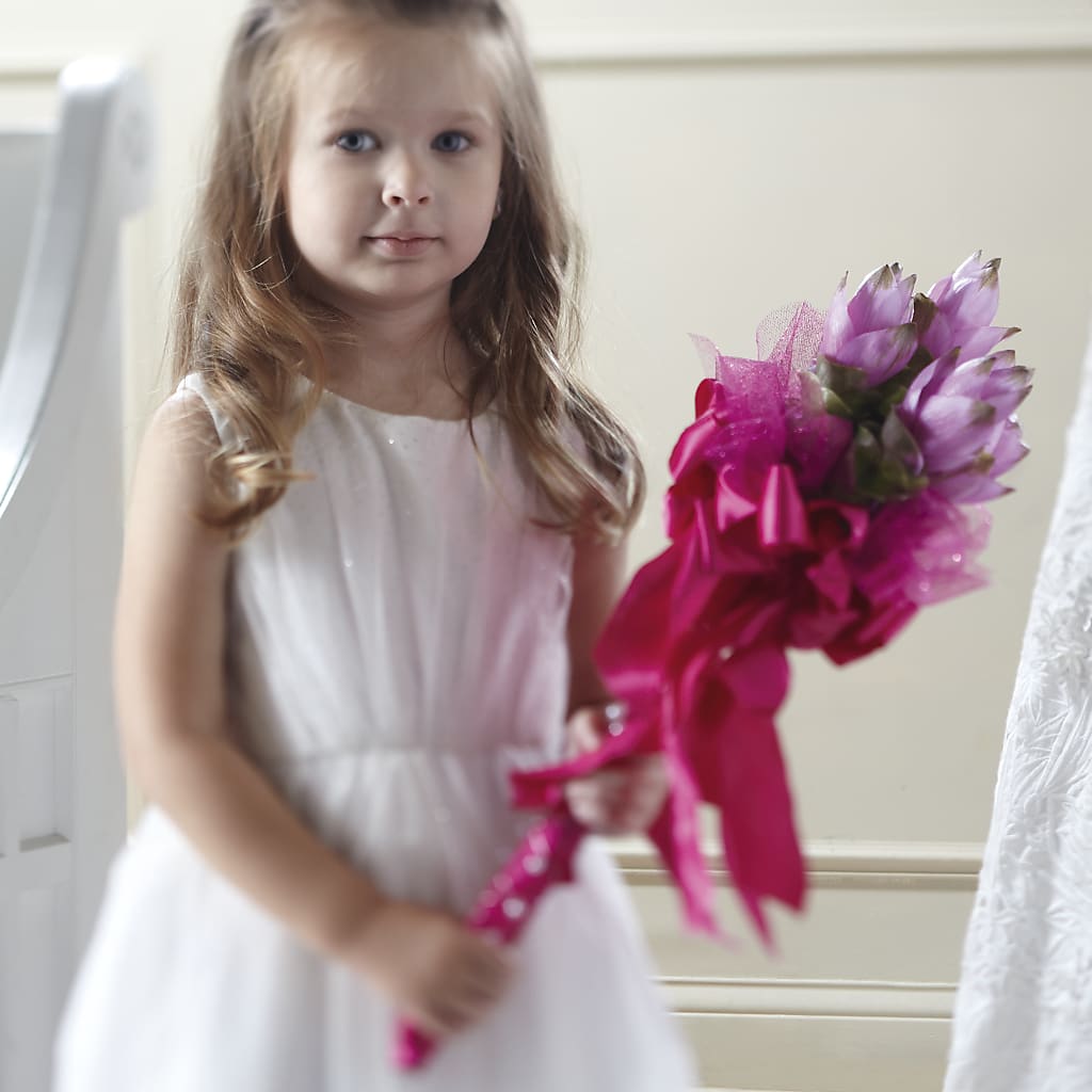 Sparkle Pink Flower Girl Bouquet – Waddington Blooms, Waddington NY
