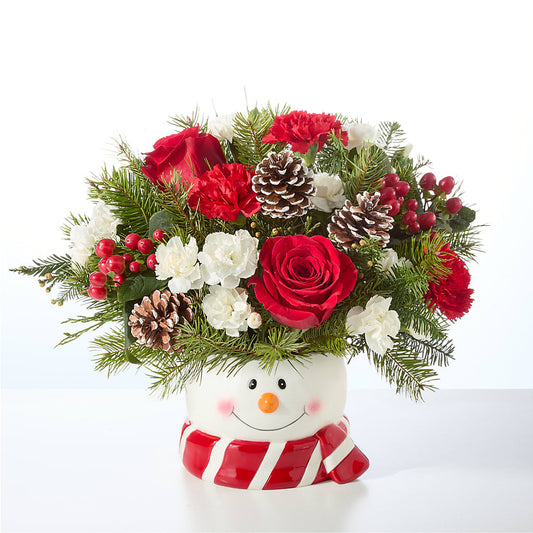 Jolly Snowman Bouquet –  Waddington Blooms, Waddington NY