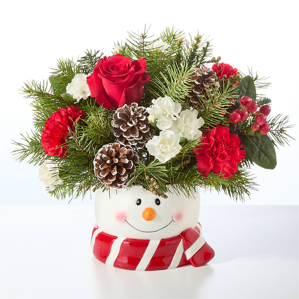 Jolly Snowman Bouquet –  Waddington Blooms, Waddington NY