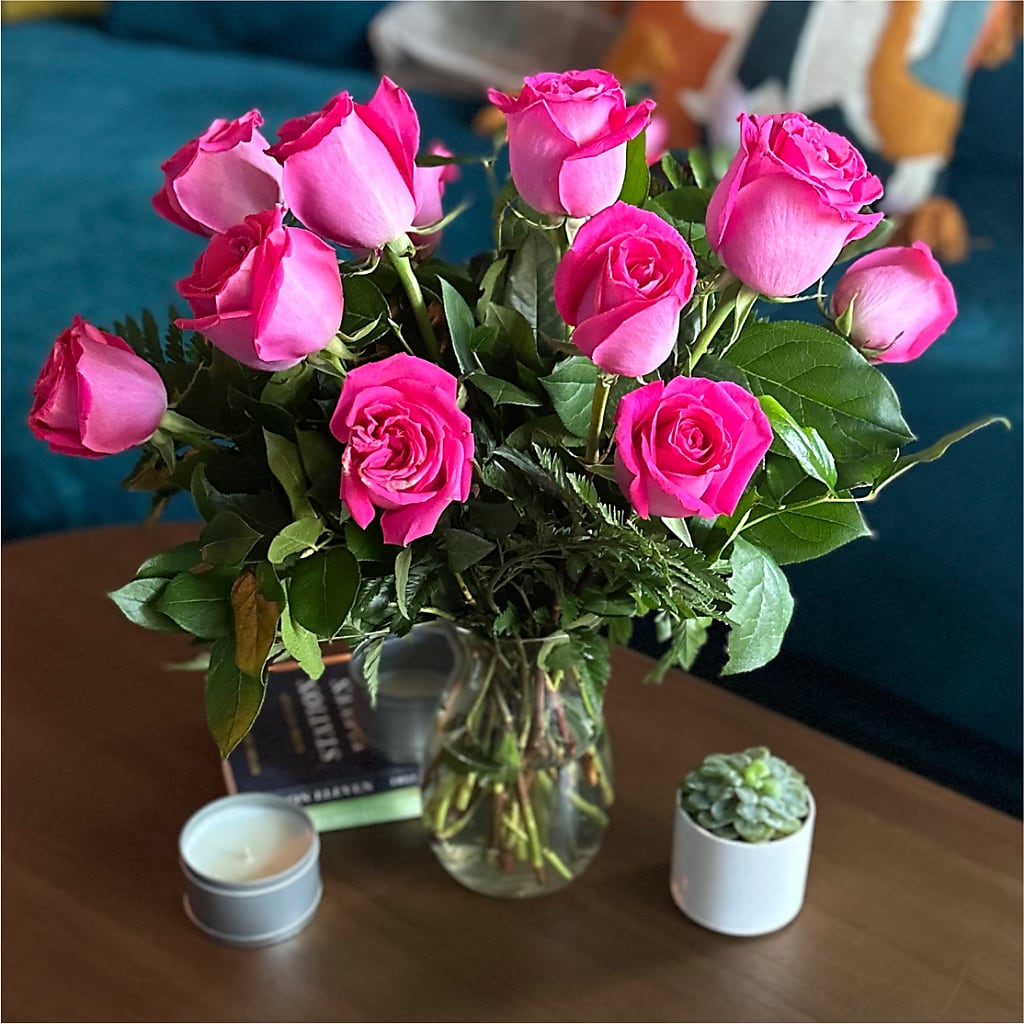 Long Stem Pink Rose Bouquet –  Waddington Blooms, Waddington NY