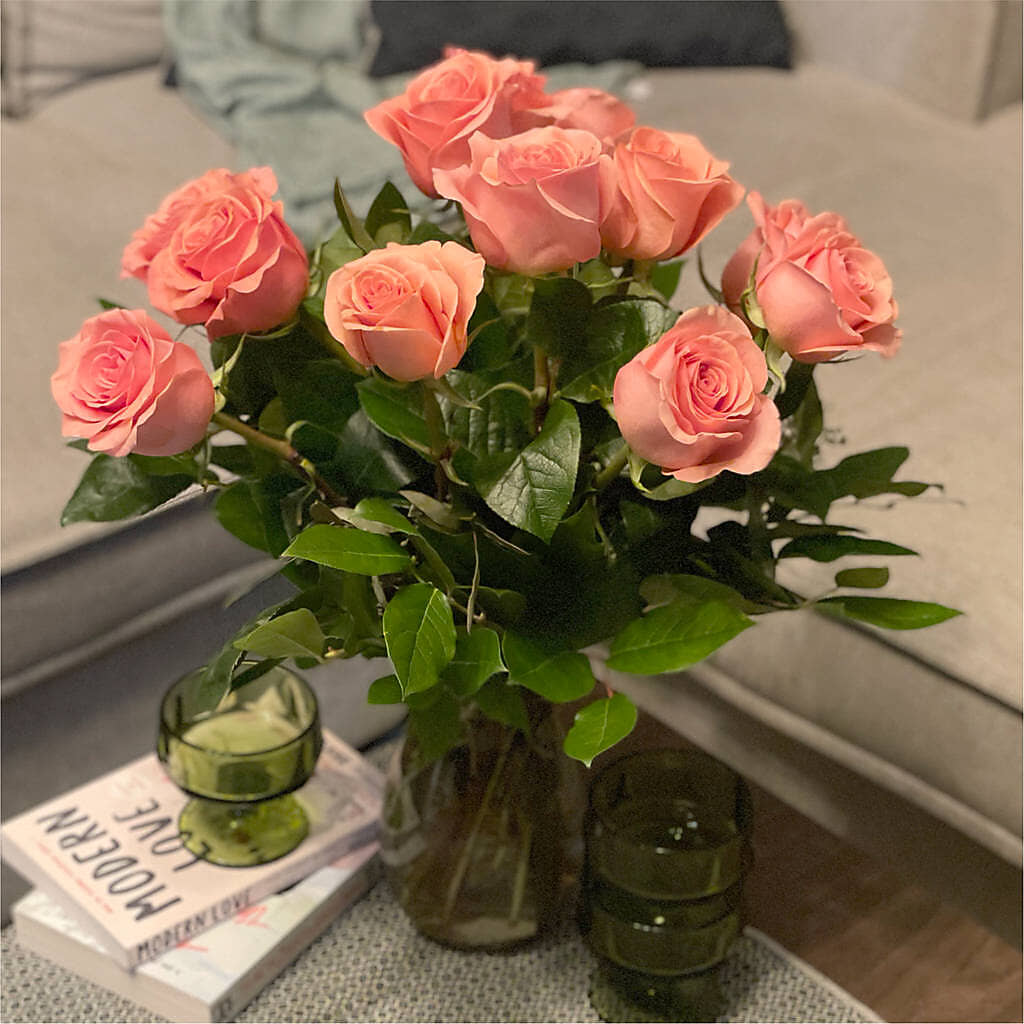 Long Stem Pink Rose Bouquet –  Waddington Blooms, Waddington NY