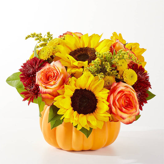 Golden Gourd Pumpkin Bouquet –  Waddington Blooms, Waddington NY