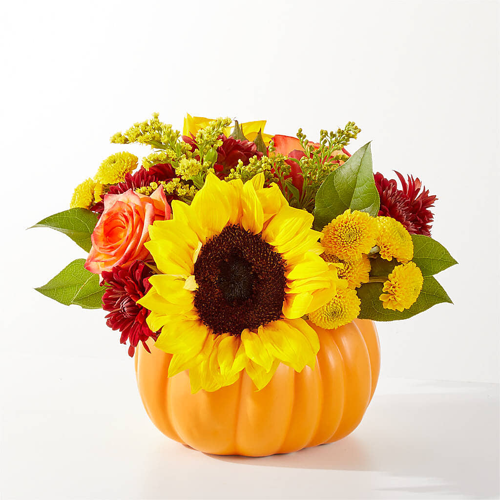 Golden Gourd Pumpkin Bouquet –  Waddington Blooms, Waddington NY