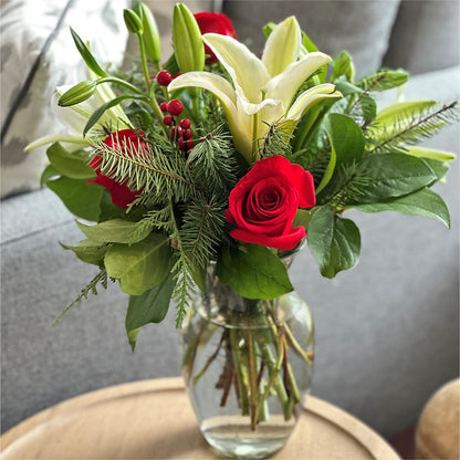 Sparkling Snowflakes Bouquet –  Waddington Blooms, Waddington NY