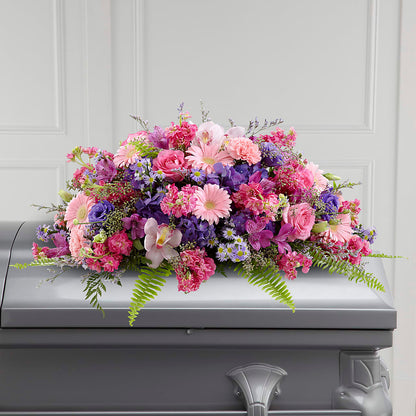 Glorious Garden Casket Spray –  Waddington Blooms, Waddington NY