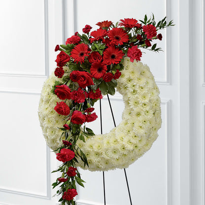Graceful Tribute Wreath –  Waddington Blooms, Waddington NY