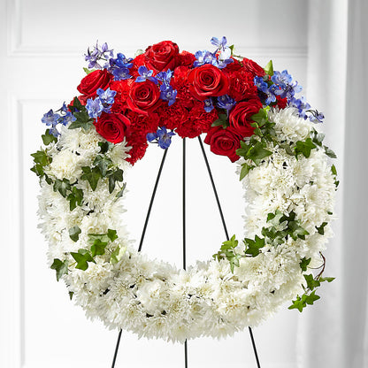Patriotic Passion Wreath –  Waddington Blooms, Waddington NY