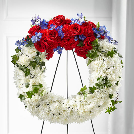 Patriotic Passion Wreath –  Waddington Blooms, Waddington NY