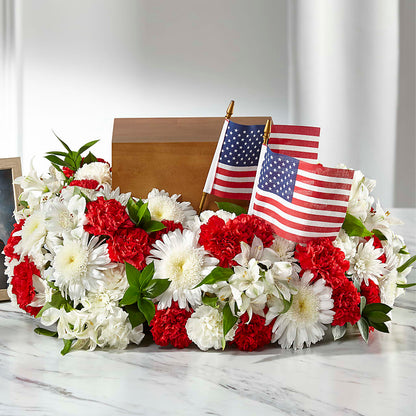 Spirit of Patriotism Cremation Adornment –  Waddington Blooms, Waddington NY