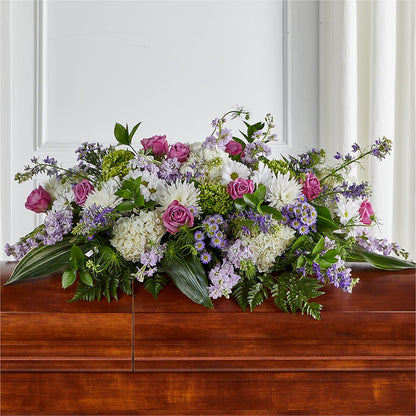 Meadows of Serenity Casket Spray –  Waddington Blooms, Waddington NY