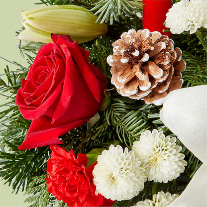 Seasonal Festivities Centerpiece –  Waddington Blooms, Waddington NY