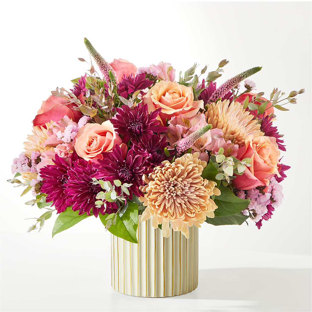 Berry Cobbler Bouquet with Ivory Vase –  Waddington Blooms, Waddington NY