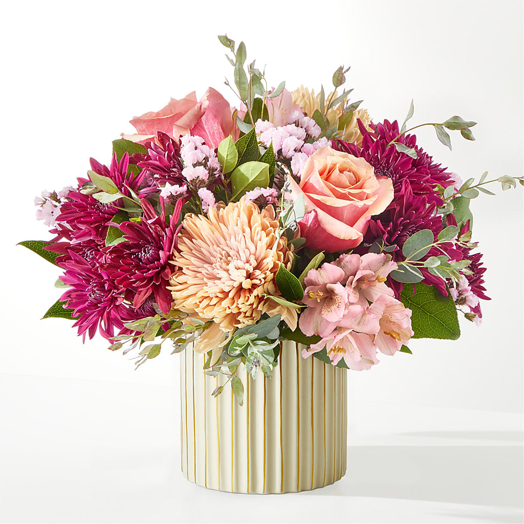 Berry Cobbler Bouquet with Ivory Vase –  Waddington Blooms, Waddington NY