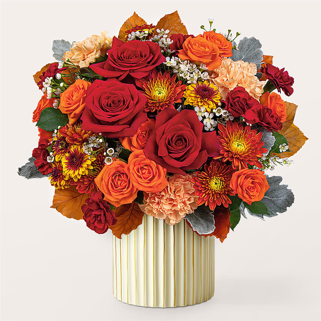 Merlot Bouquet with Ivory Vase –  Waddington Blooms, Waddington NY