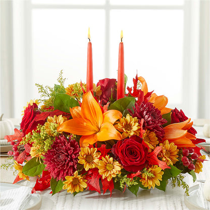 Autumn's Embrace Centerpiece –  Waddington Blooms, Waddington NY