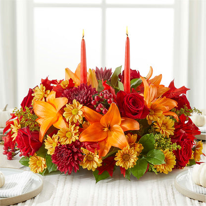 Autumn's Embrace Centerpiece –  Waddington Blooms, Waddington NY