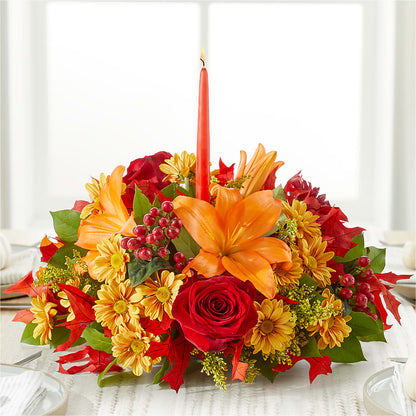 Autumn's Embrace Centerpiece –  Waddington Blooms, Waddington NY