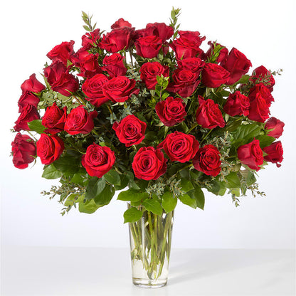 Forever Yours Fifty Stem Red Rose Bouquet –  Waddington Blooms, Waddington NY