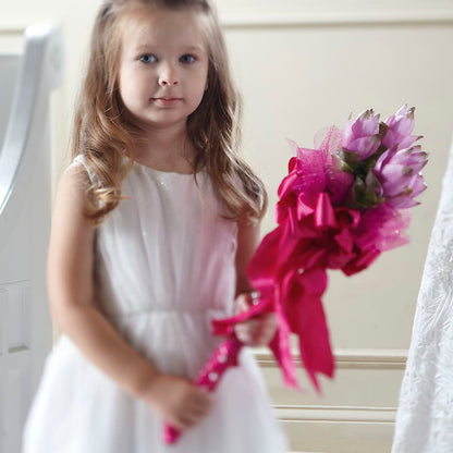 Sparkle Pink Flower Girl Bouquet –  Waddington Blooms, Waddington NY