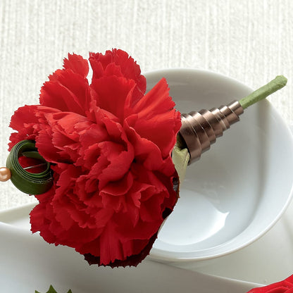 Red Carnation Boutonniere –  Waddington Blooms, Waddington NY